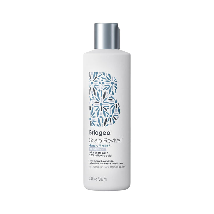 briogeo front packaging showing bottle and branding, communicates reliable anti-dandruff care