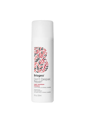 Briogeo front packaging showing Super Moisture Shampoo benefits and clean formula