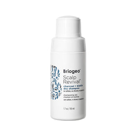 briogeo jar front label showing product name and 1.7 oz size, clear packaging benefit