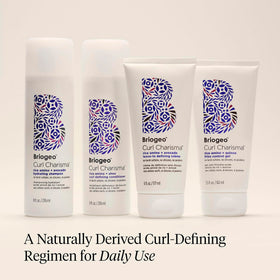 Briogeo label close-up highlighting 6-free clean formula benefits