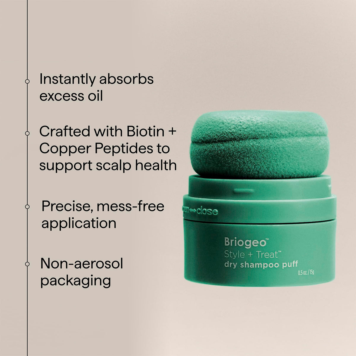 Briogeo product label highlighting clean, vegan ingredients