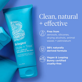 Briogeo lifestyle shot of beachy waves showing soft, touchable finish