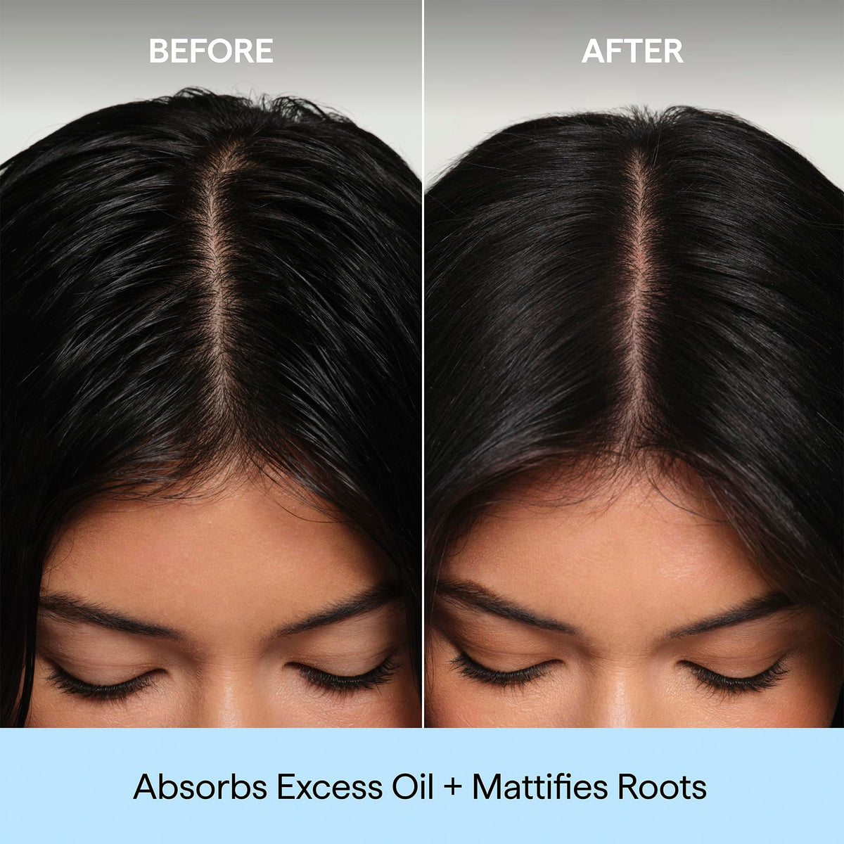 Briogeo open puff applicator close-up for precise root styling