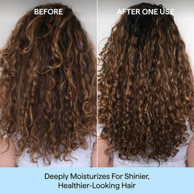 Briogeo conditioner texture close-up showing creamy silicone-free formula