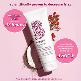 Briogeo crème dispensed on hand demonstrating recommended amount and coverage