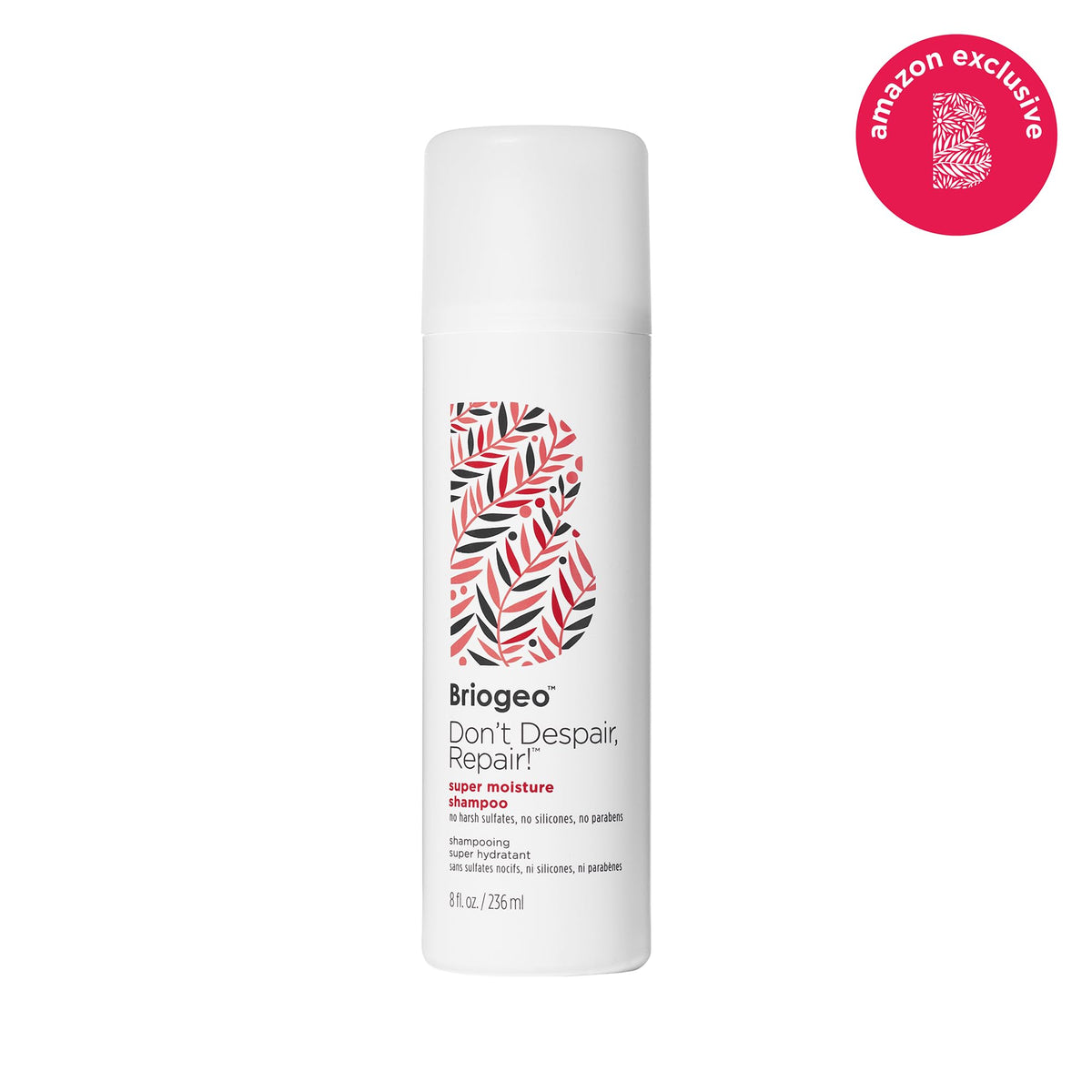 Briogeo pump dispensing creamy shampoo texture for easy application and hydration