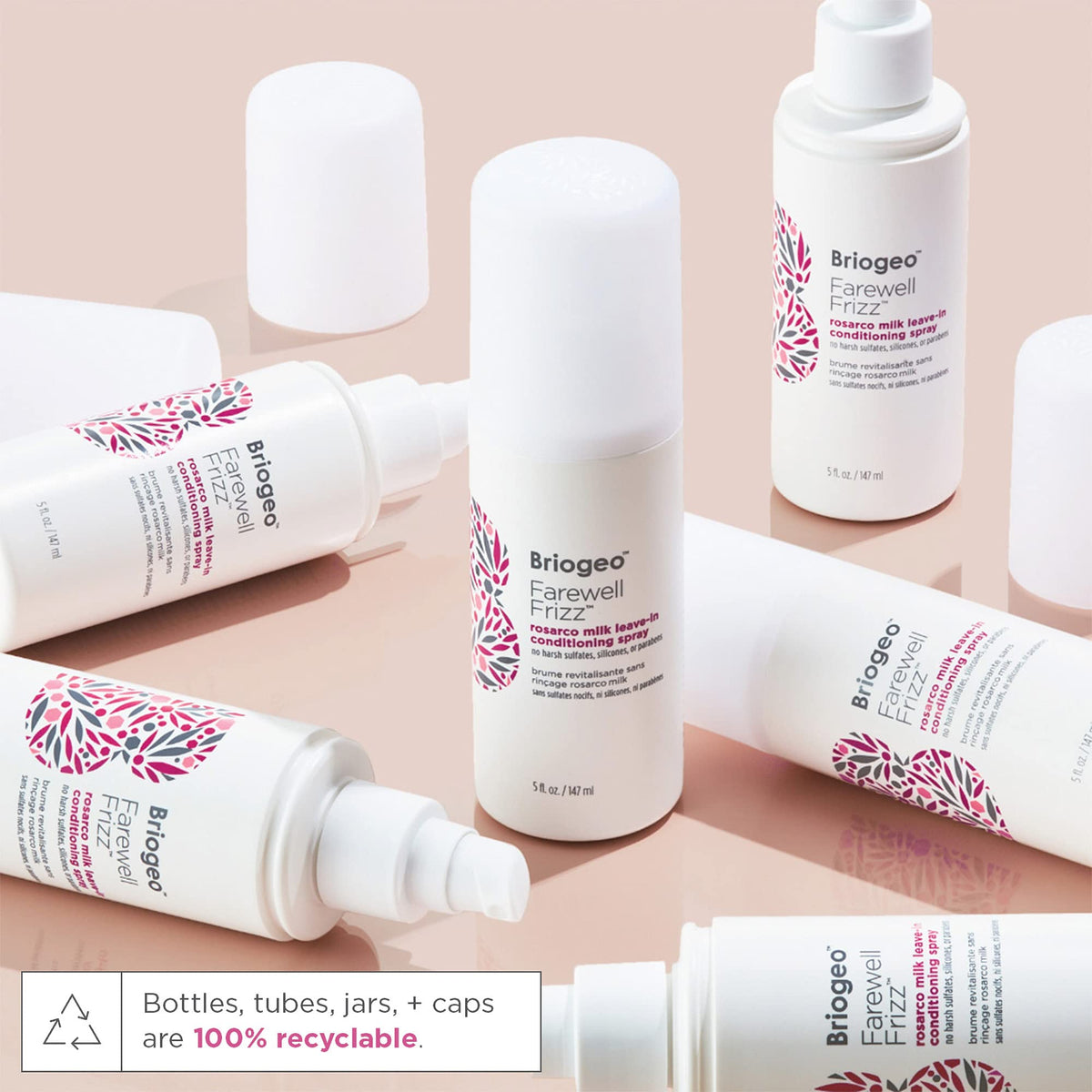 Briogeo label close-up highlighting silicone-free vegan formula