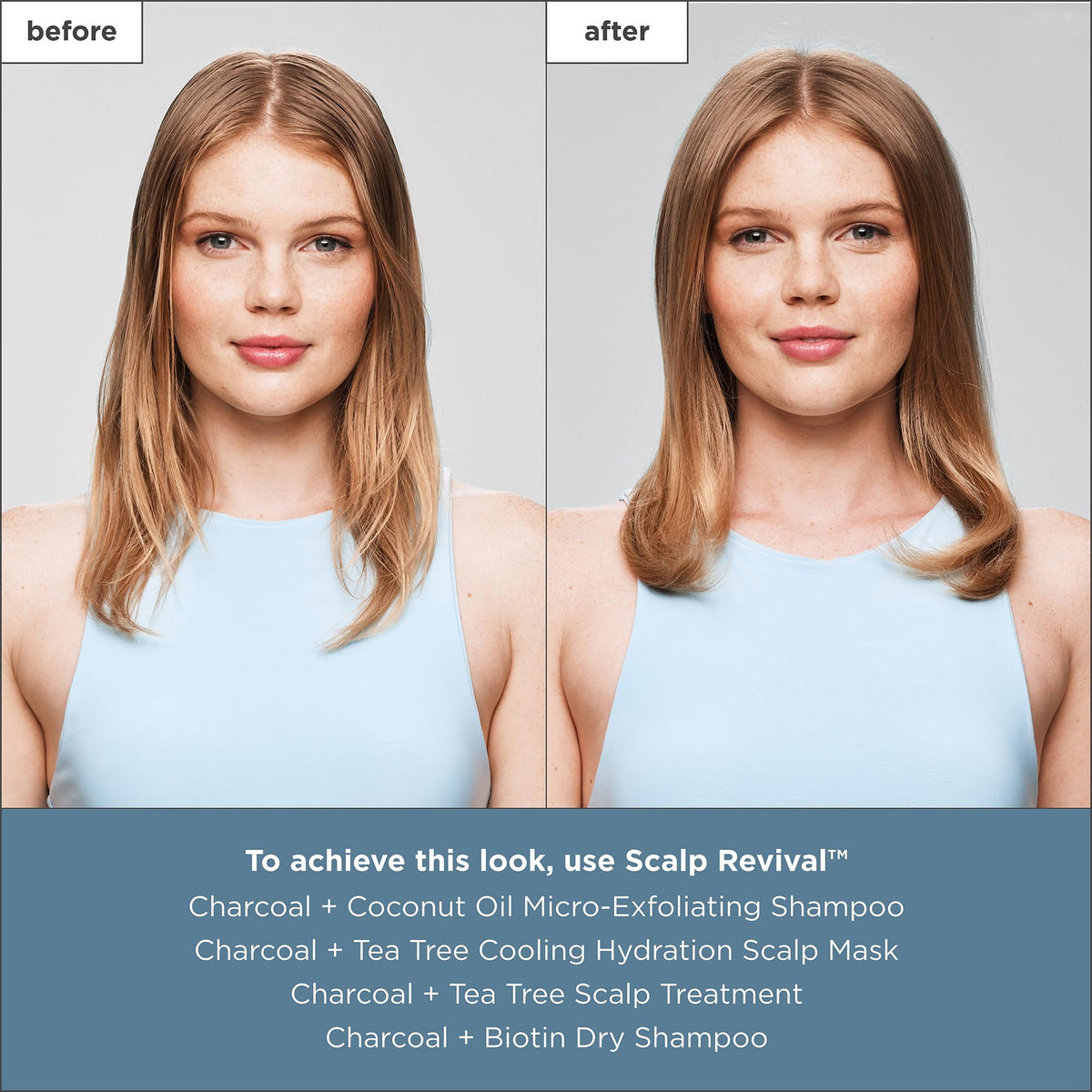 Briogeo applying mask to scalp demonstrating targeted weekly treatment for relief