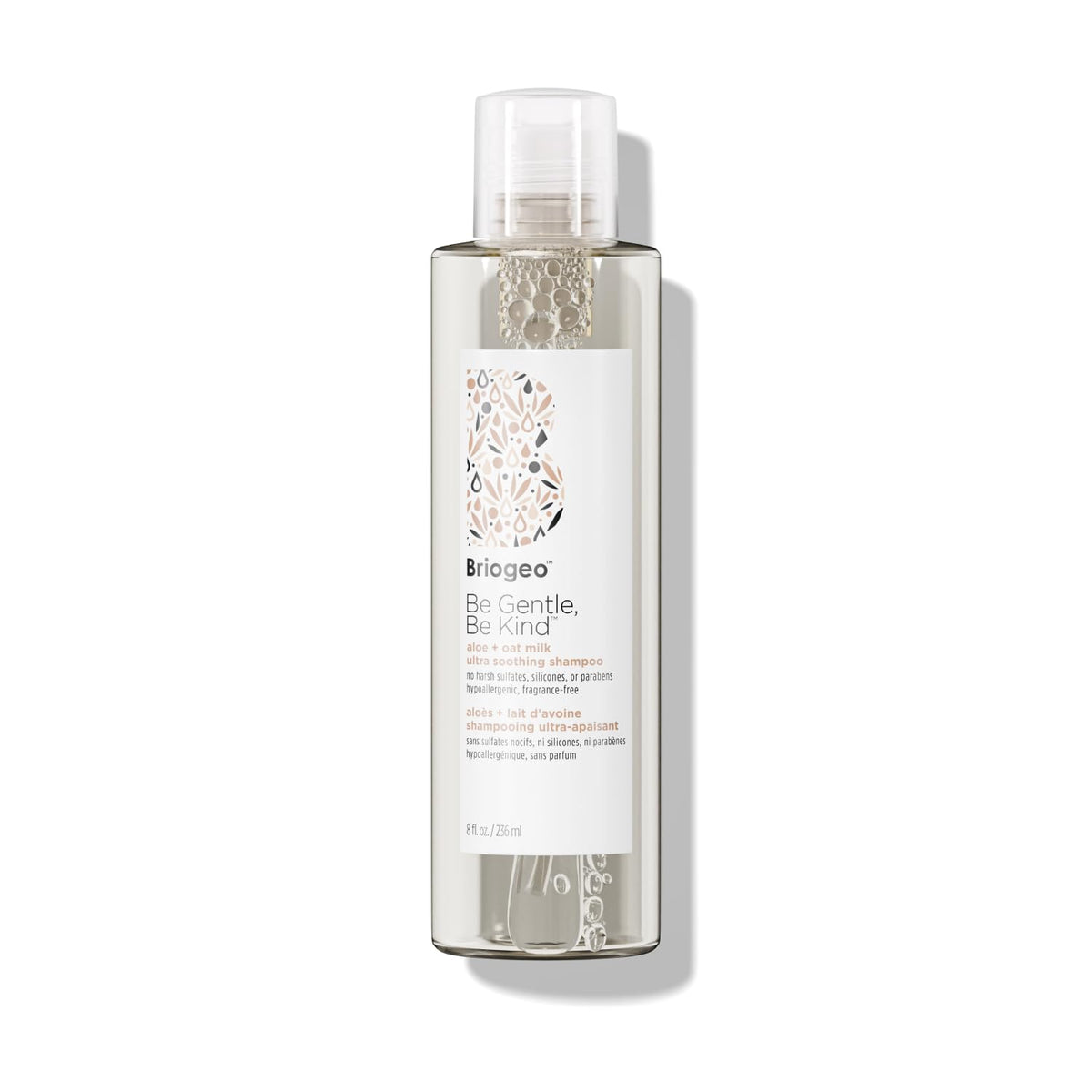 Briogeo front bottle showing clean packaging and gentle formula benefit