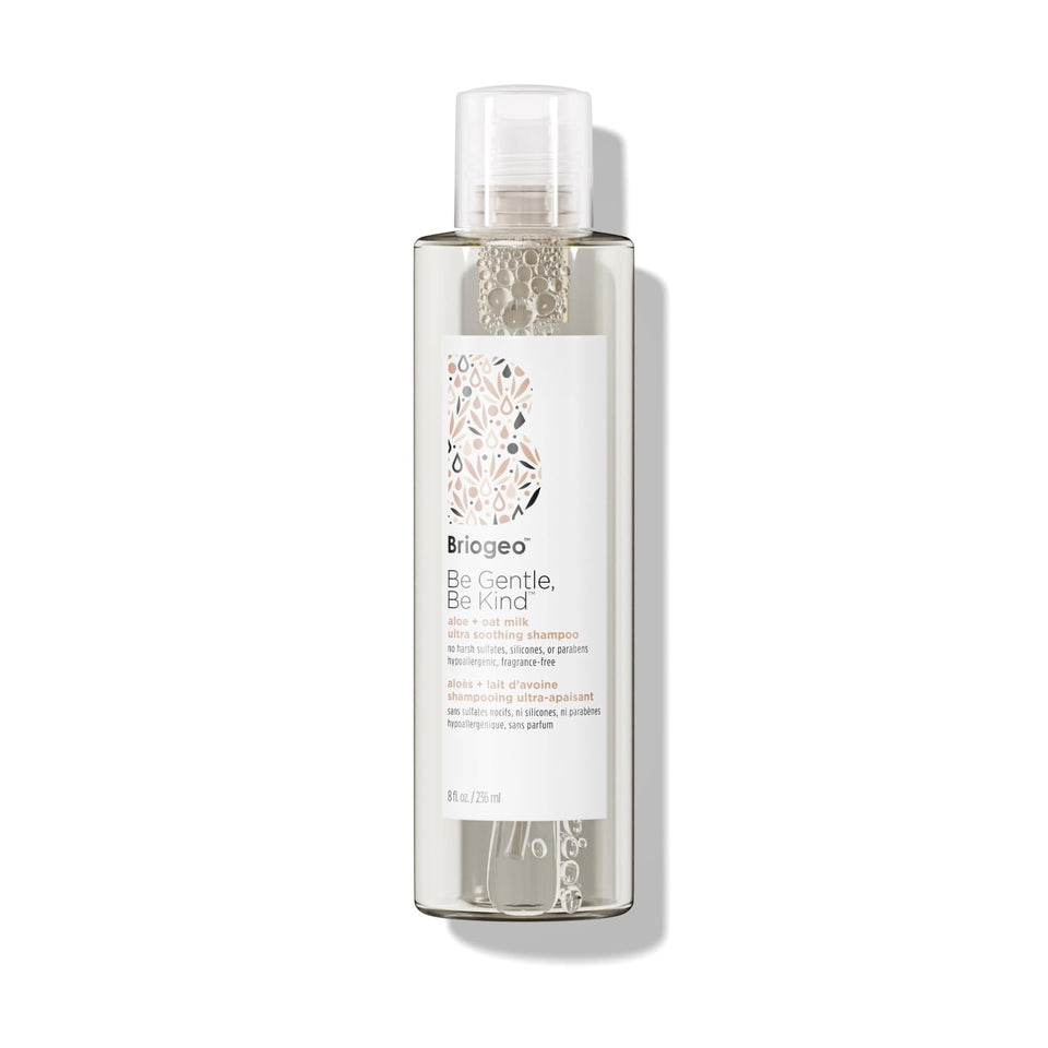 Briogeo front bottle showing clean packaging and gentle formula benefit