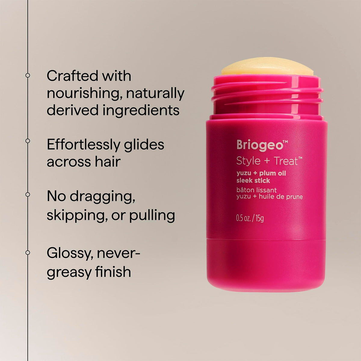 Briogeo sleek stick on bathroom counter lifestyle emphasizing daily routine ease