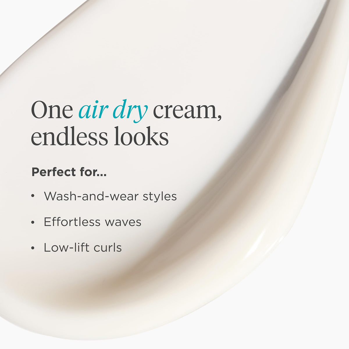 Briogeo lotion texture close-up showing smooth, lightweight emulsion