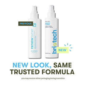 BRIOTECH applied after shower illustrating calming effect on warm, open pores