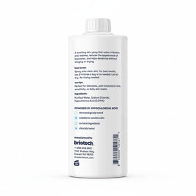 BRIOTECH bottle beside hand for scale highlighting large 32 oz refill size