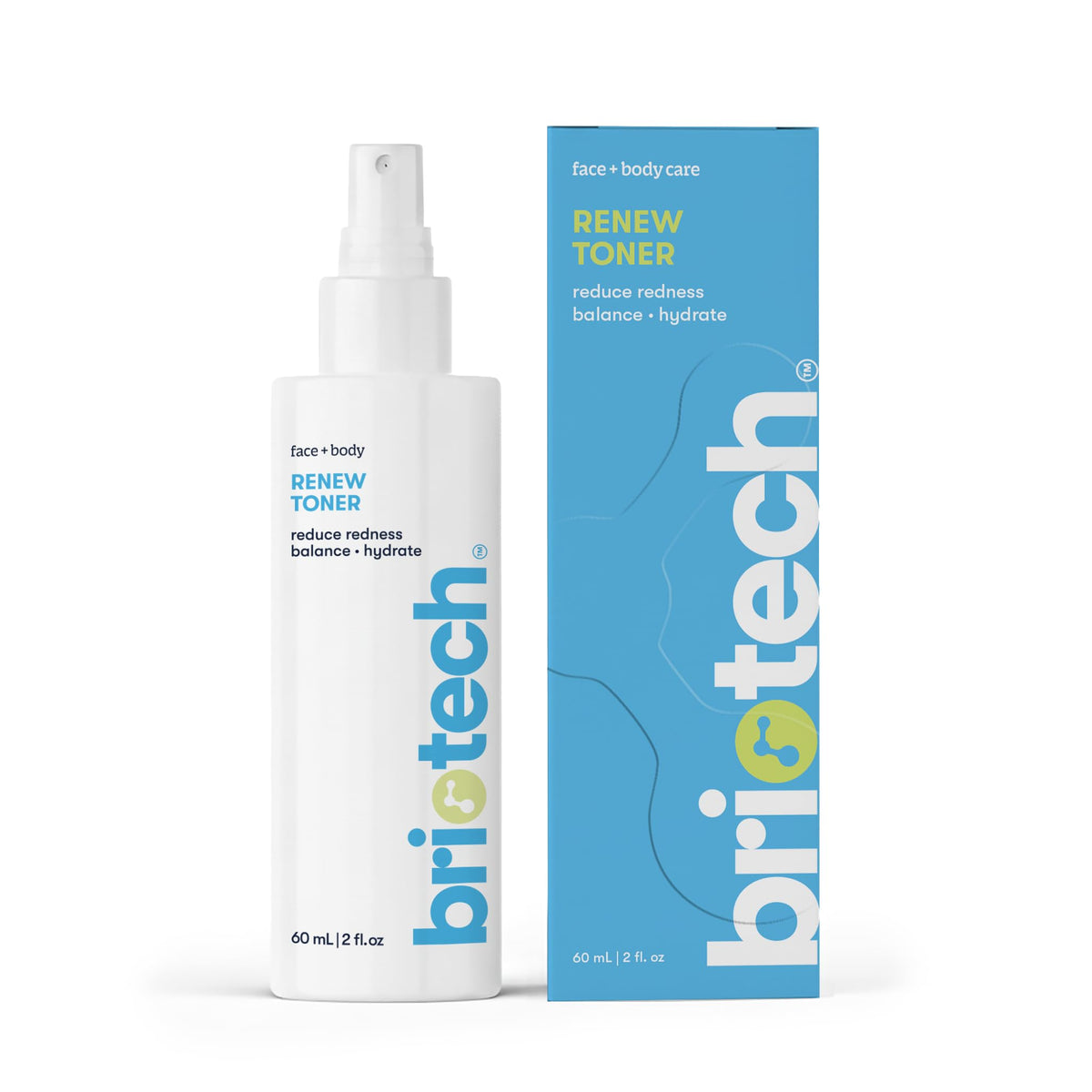 BRIOTECH front packaging showing 2 fl oz bottle and clear label benefits