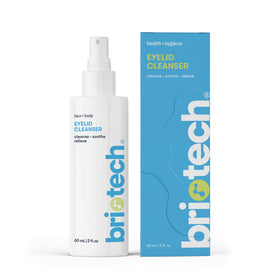 BRIOTECH front packaging showing 2 fl oz travel-size cleanser and label benefits