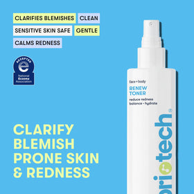 BRIOTECH mist close-up demonstrating fine spray for even facial coverage and soothing