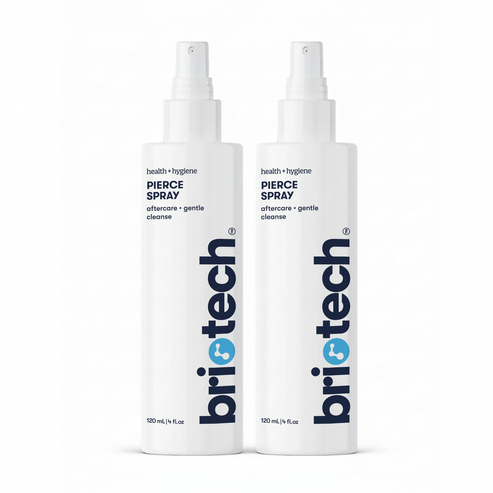 BRIOTECH spray front packaging showing label and 4 fl oz bottles for reliable aftercare
