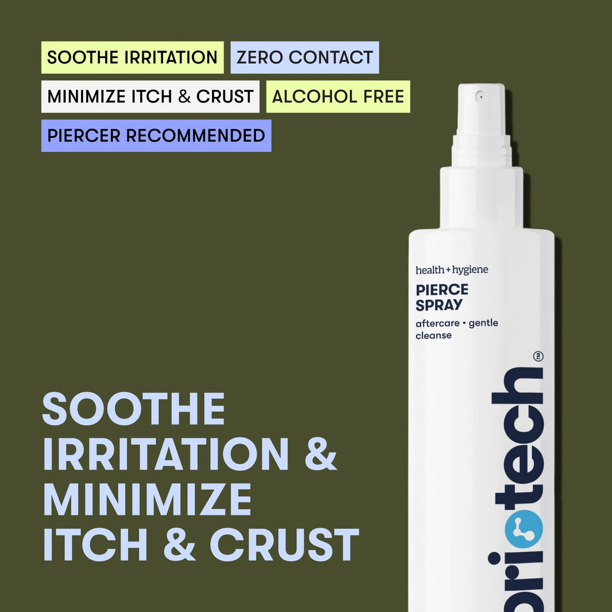 BRIOTECH spray nozzle detail demonstrating easy contact-free dispensing