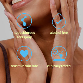 BRIOTECH droplet texture on hand showing lightweight, non-greasy feel