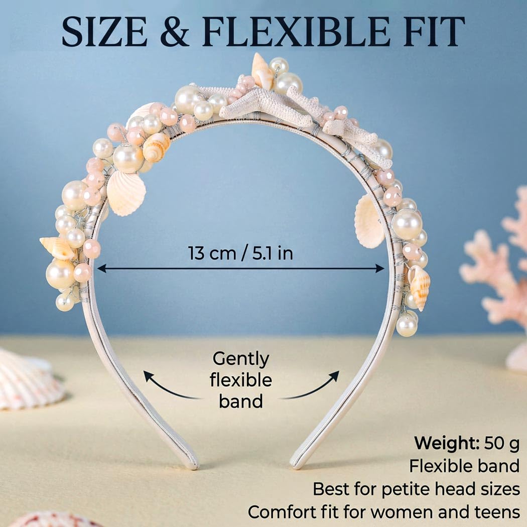 Brishow close-up of seashell and bead detail highlighting delicate craftsmanship