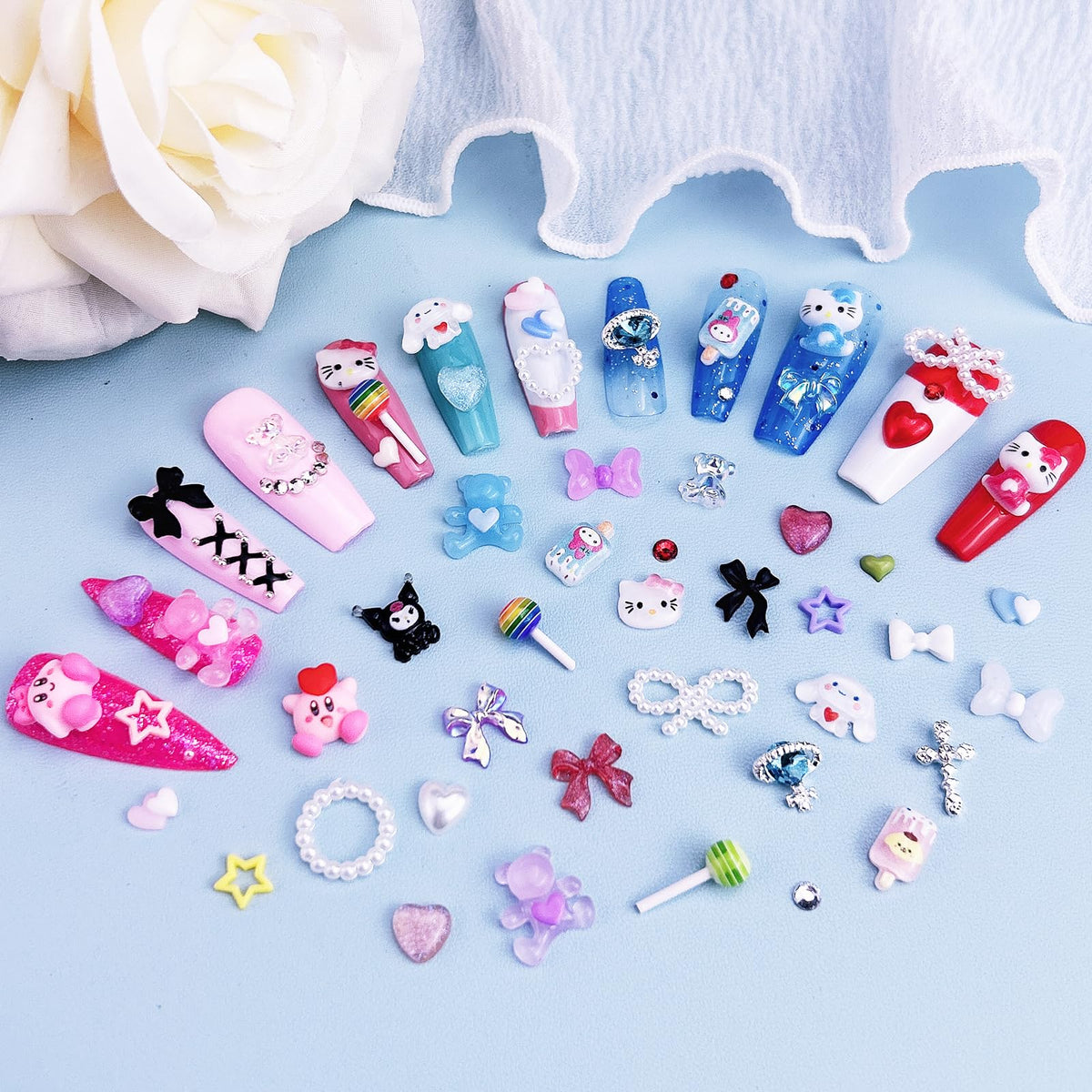 Briskbloom rhinestones and pearl beads in assorted sizes showing sparkle and layering options benefit