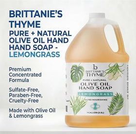 Brittanie's Thyme close-up pour of soap demonstrating concentrated economy