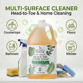 Brittanie's Thyme used as body wash in shower providing refreshing cleanse