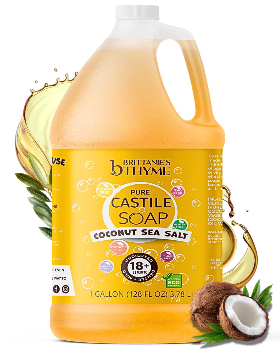 Brittanie's Thyme gallon front view showing packaging and scent for refill convenience