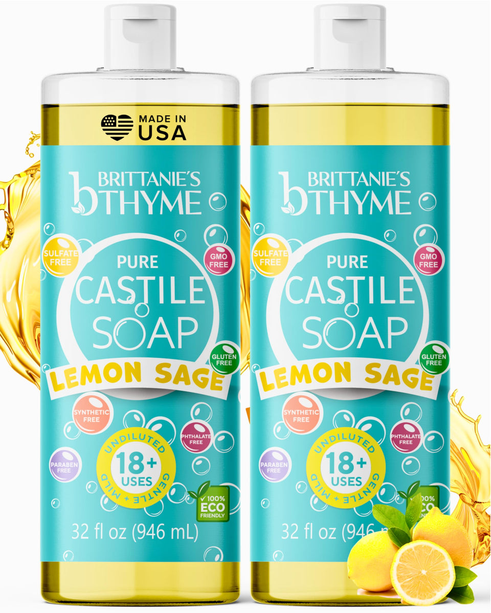 Brittanie's Thyme front packaging showing lemon sage and refill value