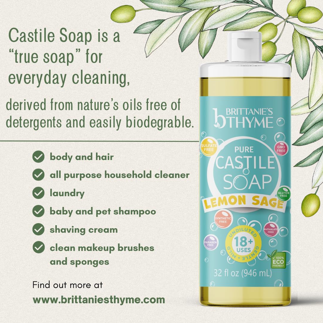 Brittanie's Thyme in shower being used as shampoo and gentle cleanser