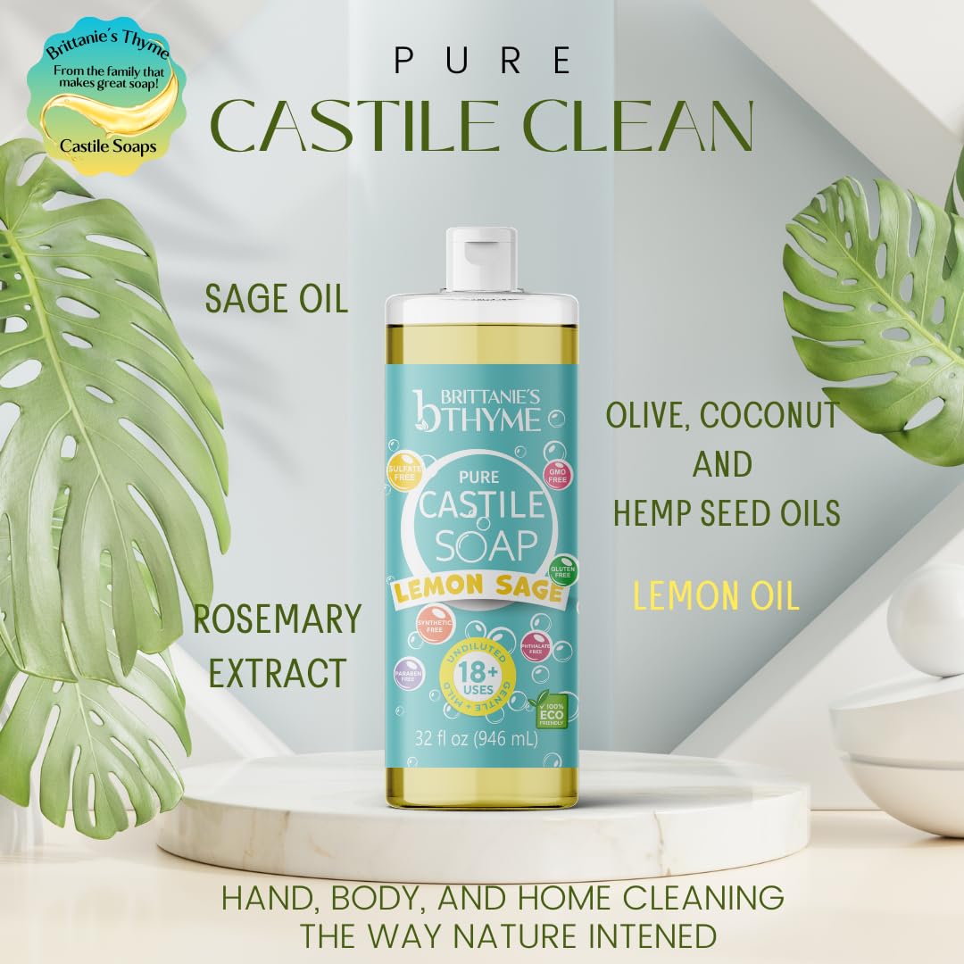Brittanie's Thyme hand washing at sink leaving skin soft and clean