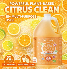 Brittanie's Thyme label close-up highlighting organic ingredients and transparency