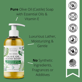 Brittanie's Thyme rich lather texture demonstrating gentle cleansing and moisturization