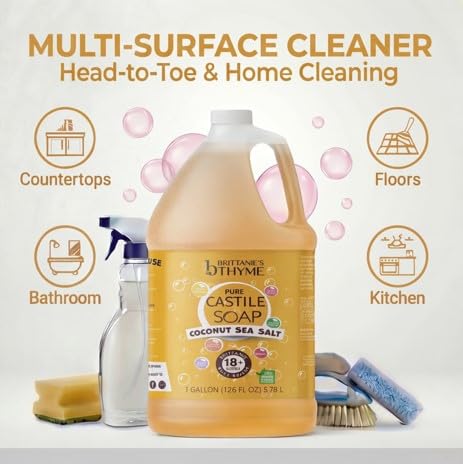 Brittanie's Thyme used in washing machine showing effective laundry cleaning
