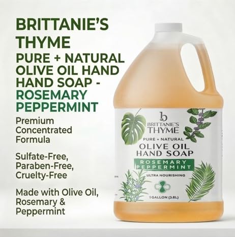 Brittanie's Thyme pouring spout action demonstrating easy refill convenience