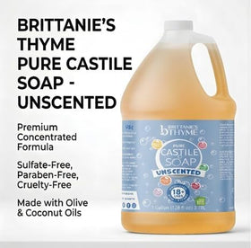 Brittanie's Thyme spout close-up demonstrating easy, spill-free refill