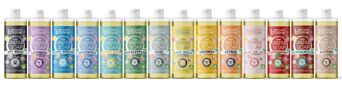 Brittanie's Thyme size comparison with hands illustrating bottle scale