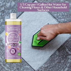 Brittanie's Thyme texture foam closeup highlighting gentle lather and moisturizing feel