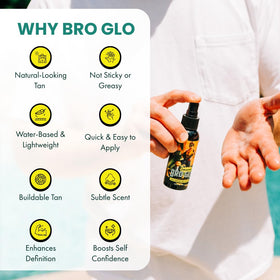 bro glo application on face demonstrating smooth blend and natural finish