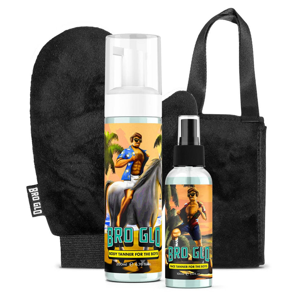 bro glo front packaging showing king bundle and benefits
