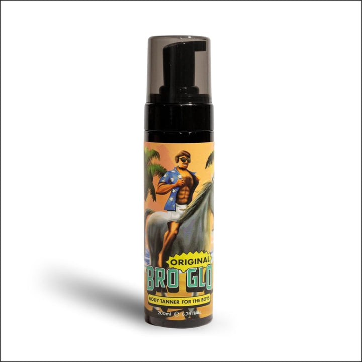 bro glo bottle front packaging showing branding and product benefit