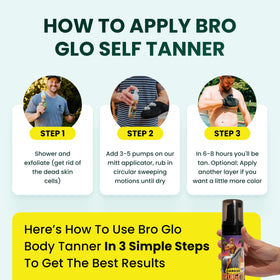 bro glo lifestyle beach ready image conveying natural bronze results and confidence