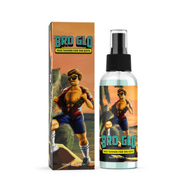 bro glo mitt and mousse in hand showing controlled, mess-free application