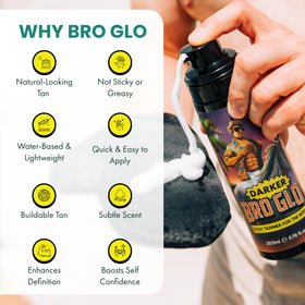 bro glo mousse texture close-up showing lightweight foam and fast-absorbing benefit