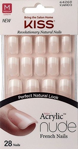 Broadway KISS Cashmere front packaging showing medium-length nude nails for quick salon finish