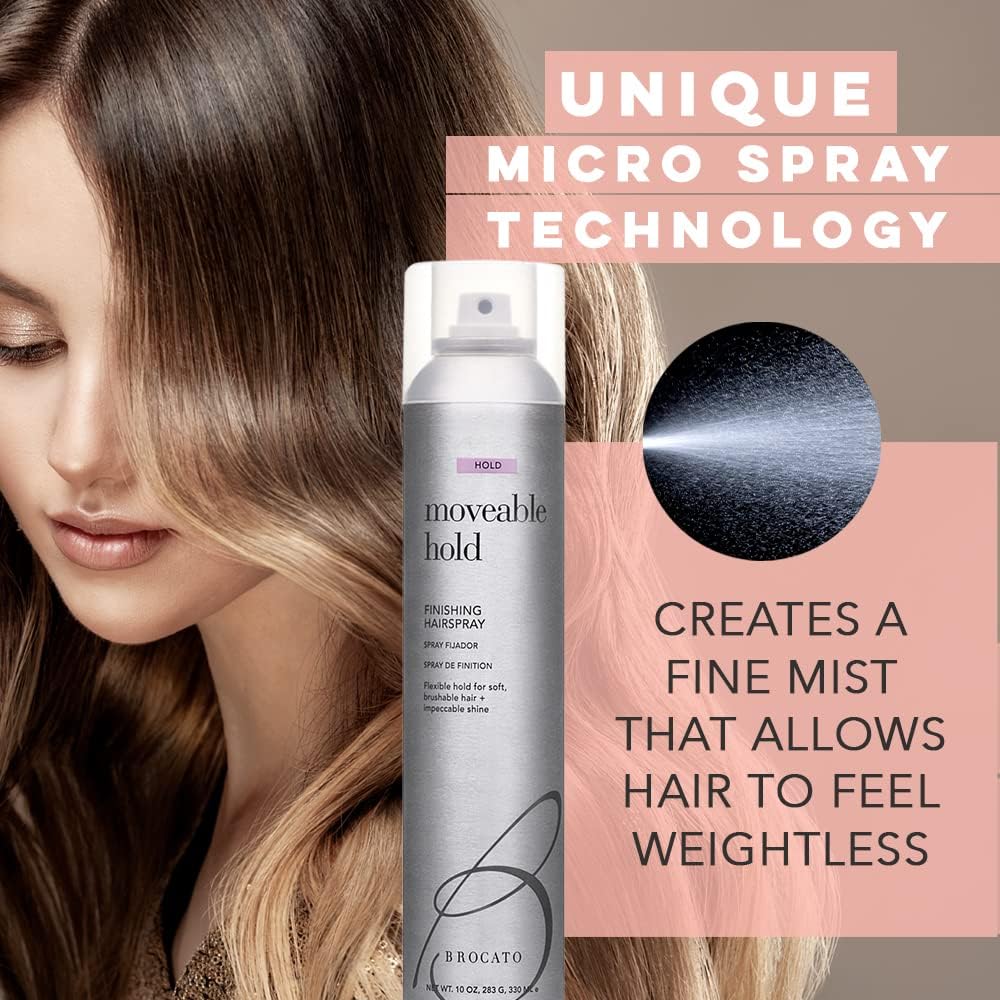 Brocato-treated hair texture and smooth shine without stiffness
