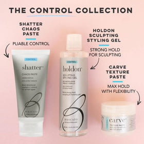 Brocato Holdon label close-up highlighting UV absorbers and styling features