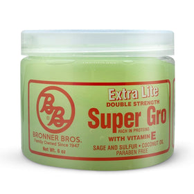 Bronner Bros BB Super Gro front packaging showing product and label, promotes clear identification