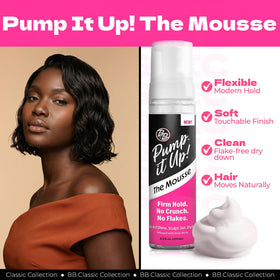 Bronner Bros before and after styling showing defined, polished results